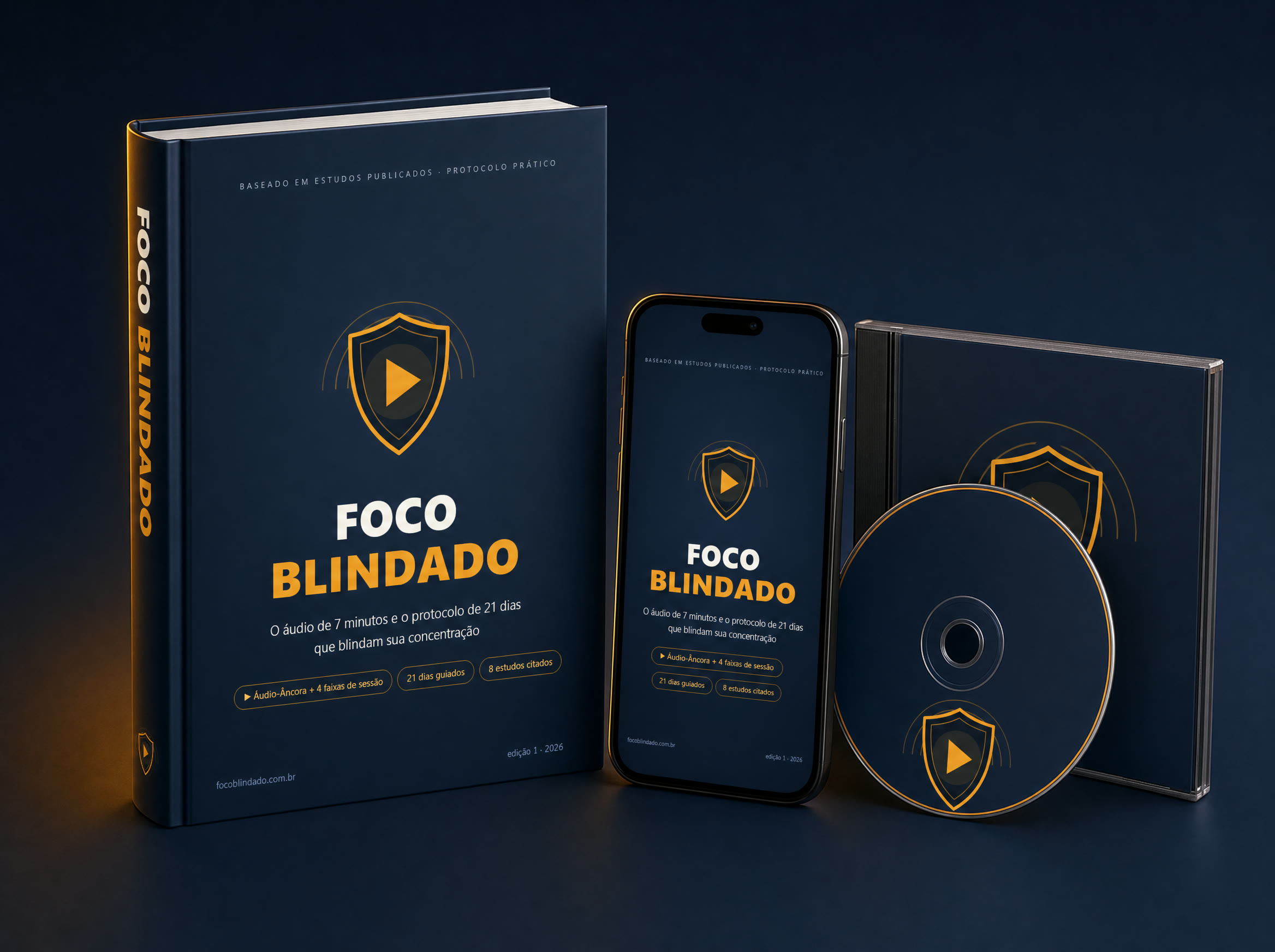 Foco Blindado: livro, áudios e acesso no celular